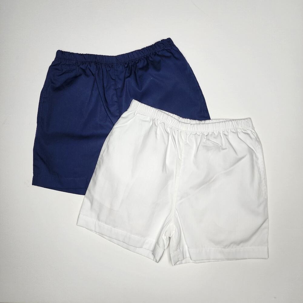 Edgehill Collection 2 Pair Boy's Blue White Shorts Size 5 NWT
